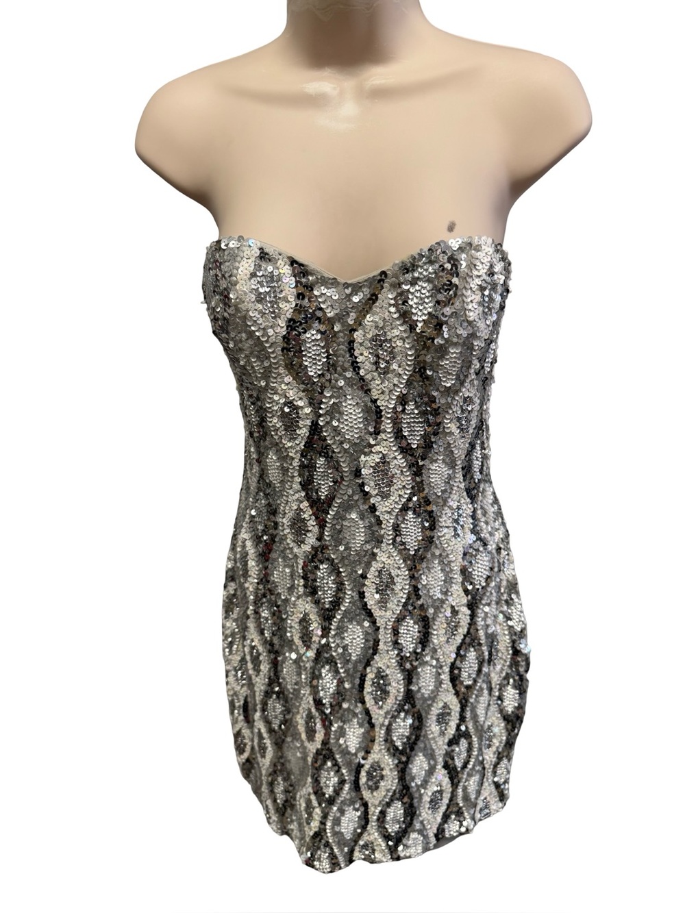 1644 / Arden B Strapless Sequin Dress Women’s Size Small